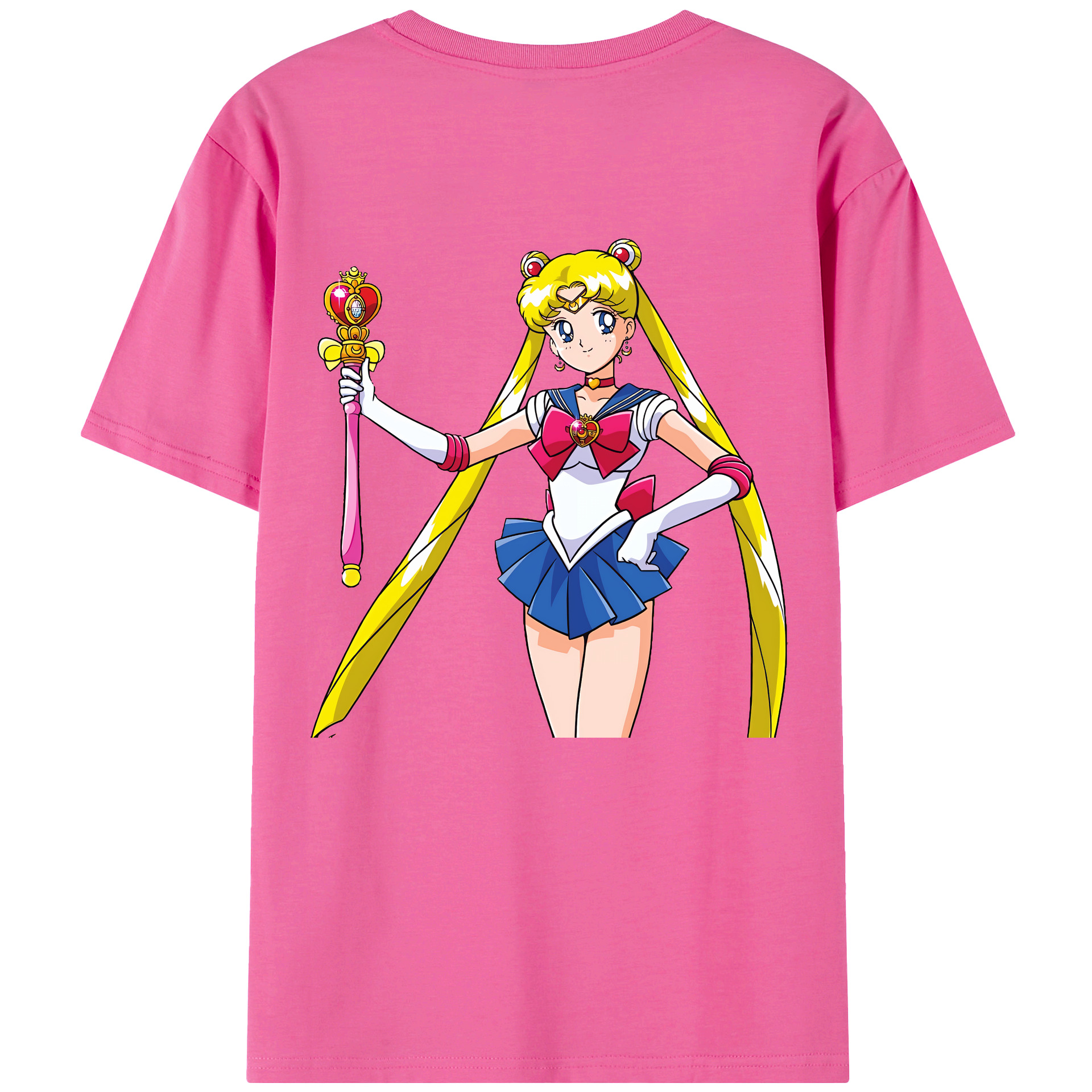 （画像用） 美少女戦士セーラームーン 月野 うさぎ つきの うさぎ Sailor Moon Tsukino Usagi レディース半袖Tシャツ(バックプリント)